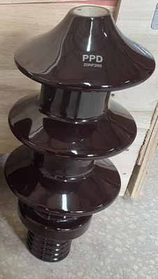 20NF250 บูชพอร์ซเลนเคลือบสีน้ำตาลหม้อแปลงเคลือบดินเผา DIN 42531 มาตรฐาน OEM