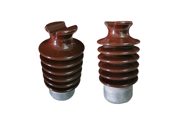 Professional F Neck ANSI 57-2 ความสูง 305 มม. Line Post Porcelain Insulators