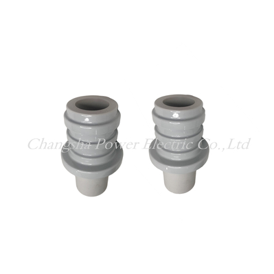 เคลือบสีเทาอ่อน ANSI LV Oil Type Transformer Porcelain Bushing