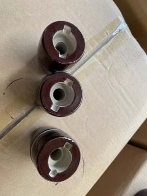 1kV 200A พอร์ซเลน OEM Draw Lead Transformer Bushing Brown Glazed