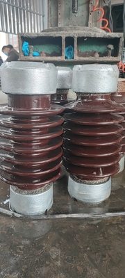 ANSI Brown Glaze Station โพสต์ฉนวน Porcelain TR-208 8.9kN