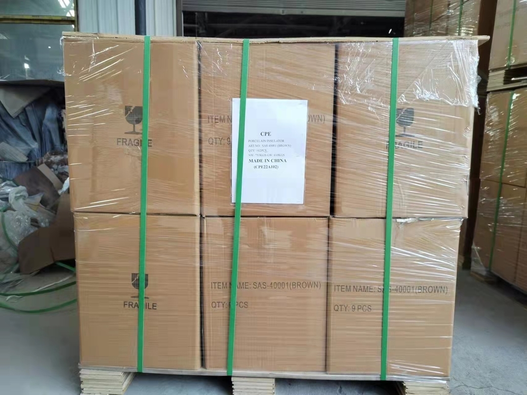 IEC 60168 Oil ASS Transformer บูชพอร์ซเลนสีน้ำตาลเคลือบตลาดเกาหลี 150kV