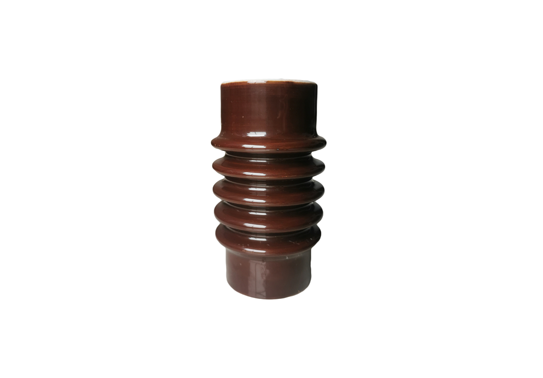 ฉนวนเซรามิกแรงดันสูงสีน้ำตาล 10kV สำหรับสายการจัดจำหน่าย