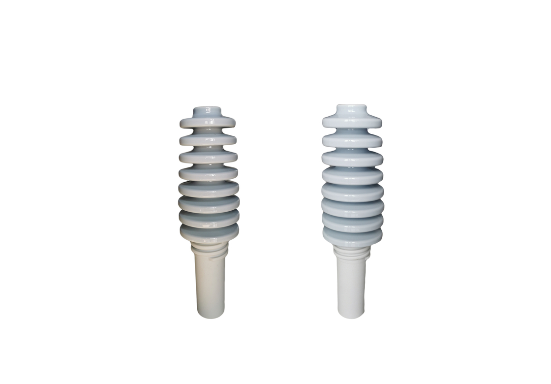 ฉนวนสายไฟพอร์ซเลน ANSI 25KV สีเทาอ่อน