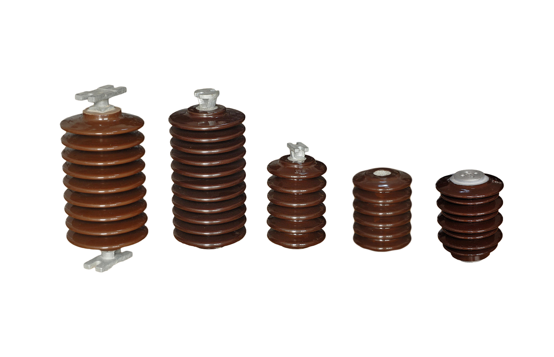 น้ำตาล 14.4kV A30-4 Porcelain Standoff Insulators