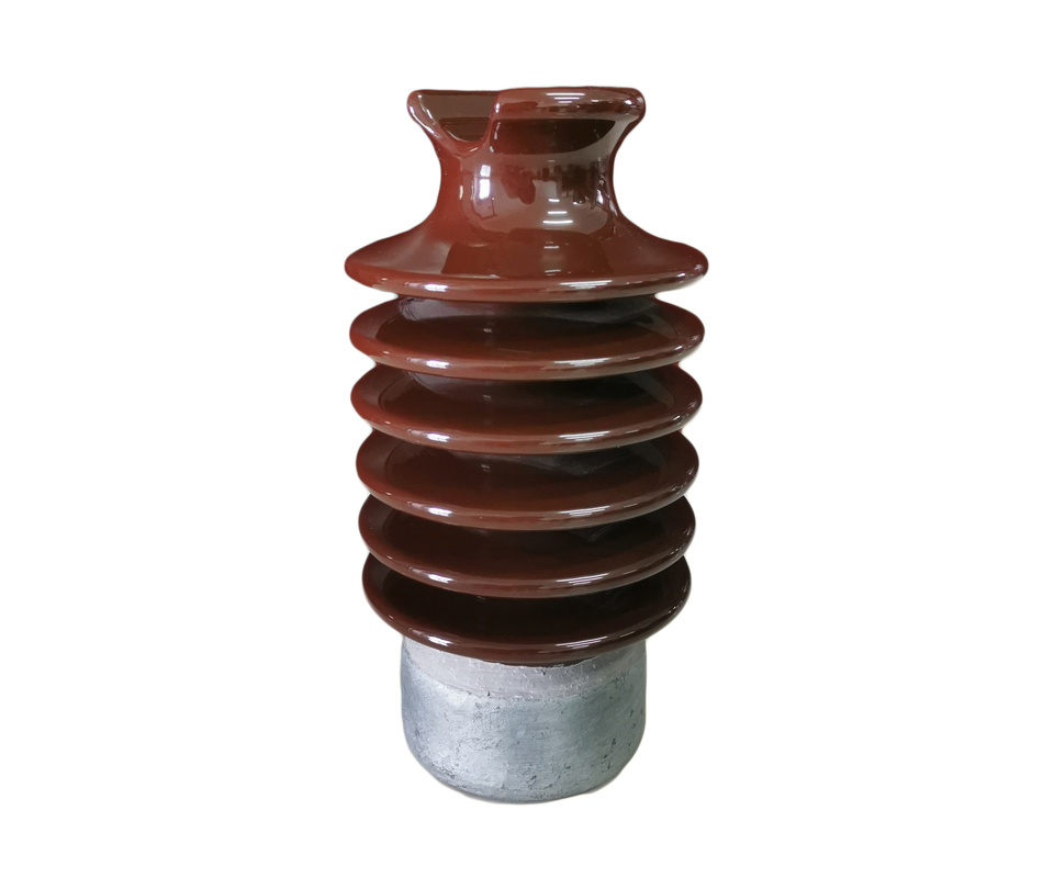 Professional F Neck ANSI 57-2 ความสูง 305 มม. Line Post Porcelain Insulators