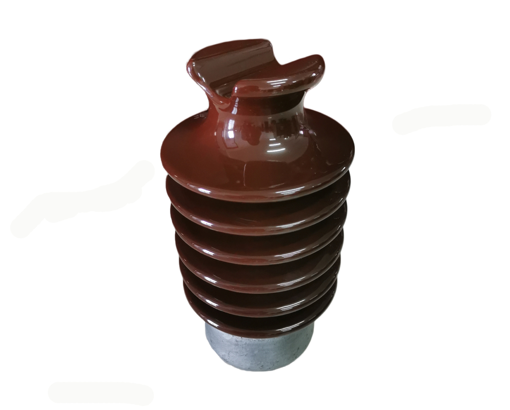 Professional F Neck ANSI 57-2 ความสูง 305 มม. Line Post Porcelain Insulators