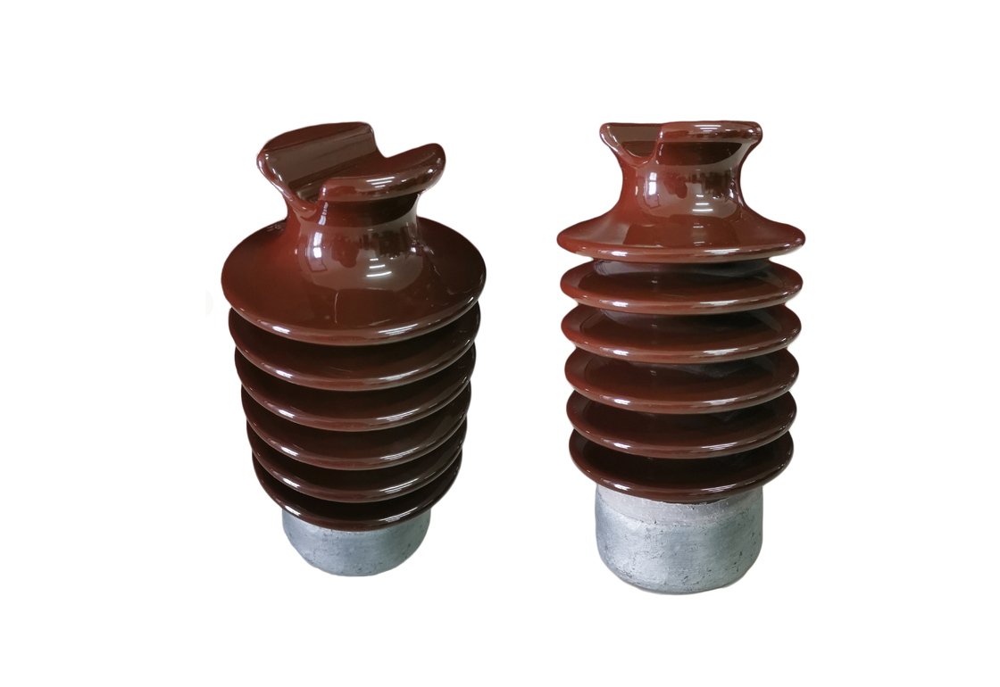 Professional F Neck ANSI 57-2 ความสูง 305 มม. Line Post Porcelain Insulators