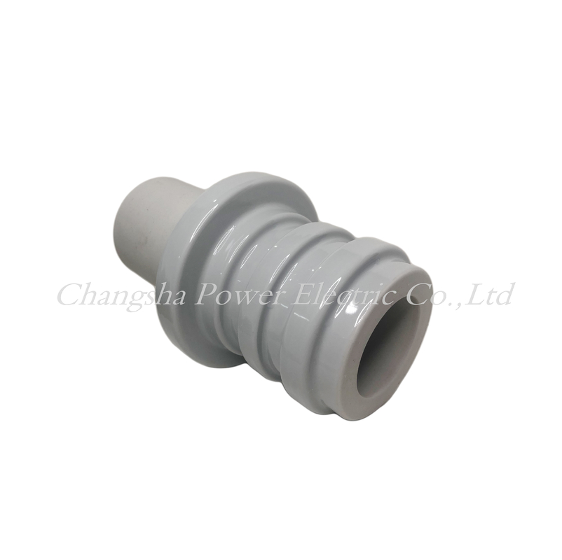 เคลือบสีเทาอ่อน ANSI LV Oil Type Transformer Porcelain Bushing