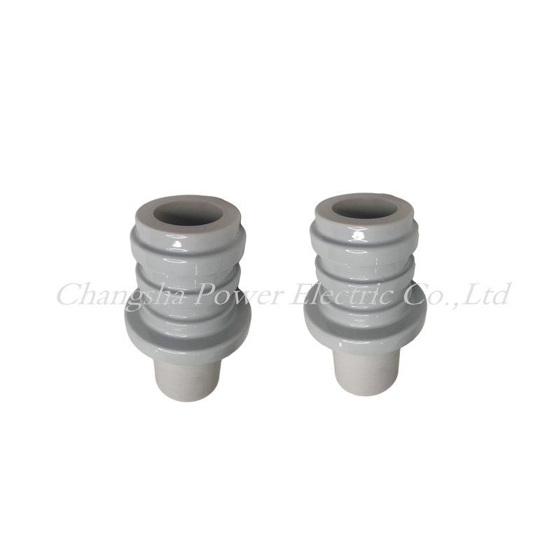 เคลือบสีเทาอ่อน ANSI LV Oil Type Transformer Porcelain Bushing