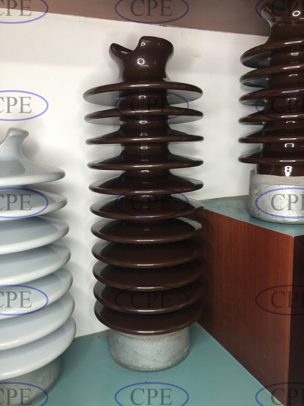 ANSI 57-5L 57-5S Porcelain LP ฉนวนเสาไฟฟ้าแรงสูง
