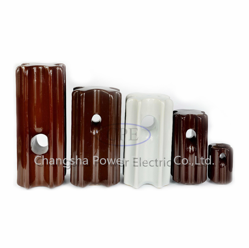 Clean Strain Insulators 89KN ANSI 54-4 Porcelain Strain Insulators สีน้ำตาลหรือสีเทา