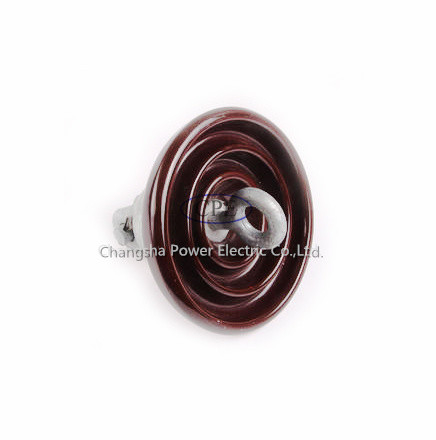 สีน้ำตาล ANSI 52-4 Density Porcelain Suspension Insulator OEM Available