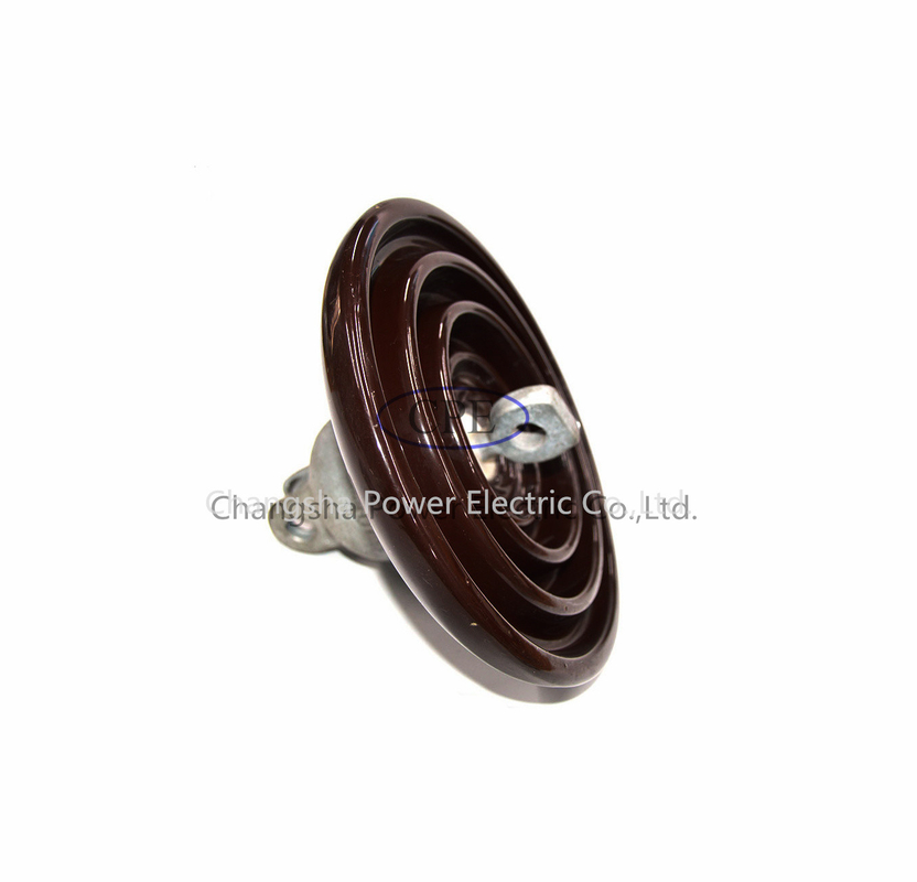 สีน้ำตาล ANSI 52-4 Density Porcelain Suspension Insulator OEM Available
