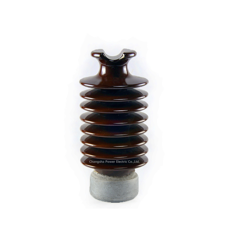 พอร์ซเลน LP ฉนวนเสาไฟฟ้าแรงสูง Brown Station Post Insulator