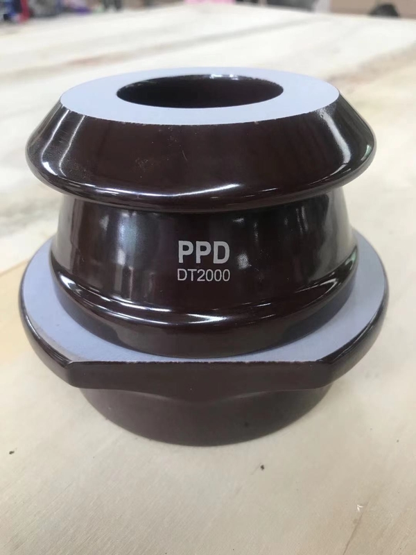 สีน้ำตาลเคลือบ 1kV 2000A Transformer Porcelain Bushing