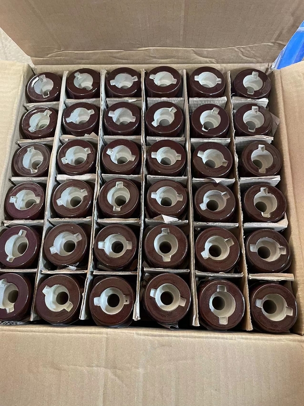 1kV 200A พอร์ซเลน OEM Draw Lead Transformer Bushing Brown Glazed