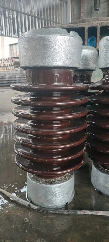 ANSI Brown Glaze Station โพสต์ฉนวน Porcelain TR-208 8.9kN