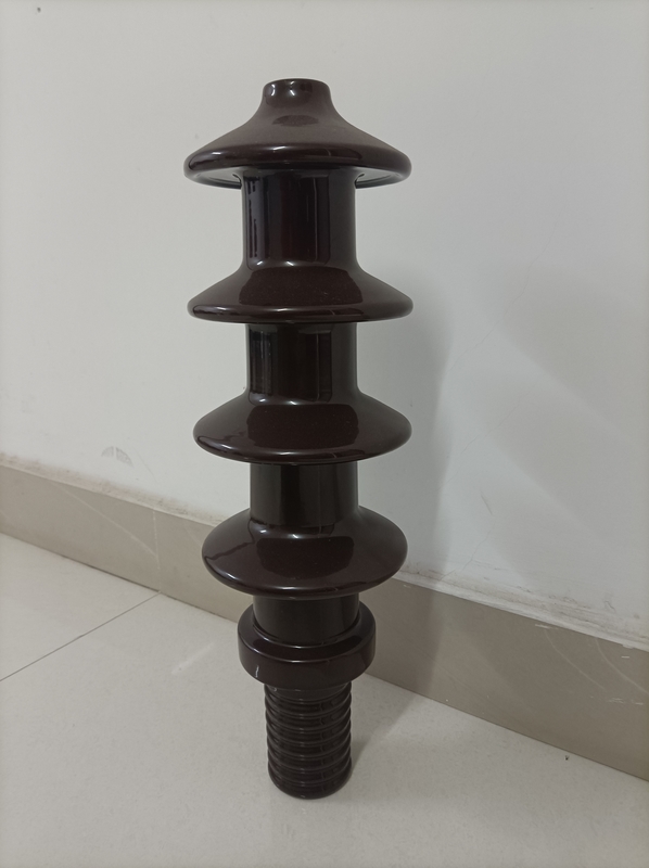 DIN 30NF250 Transformer บูชพอร์ซเลนเคลือบสีน้ำตาล 485 มม. ความสูง