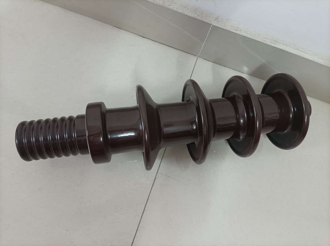 DIN 30NF250 Transformer บูชพอร์ซเลนเคลือบสีน้ำตาล 485 มม. ความสูง